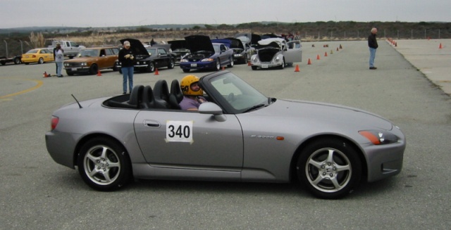 Ruth about to autocross