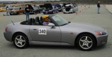 Ruth about to autocross