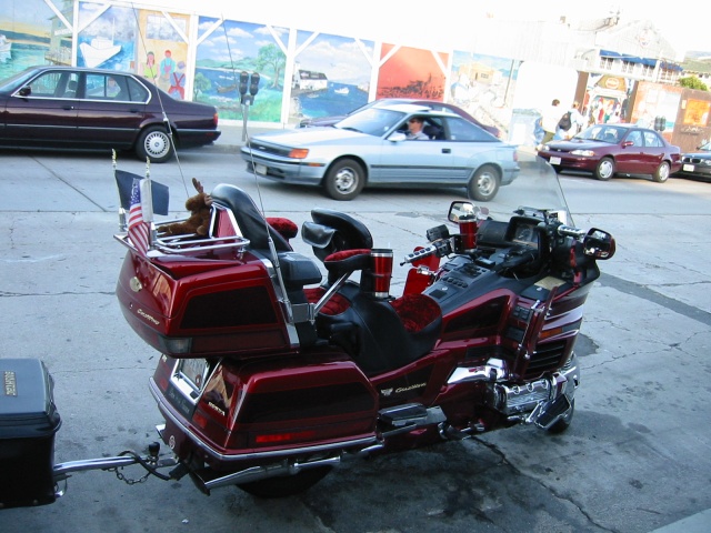 Two-wheeled Winnebago, with his and hers cupholders!