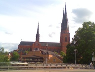 Uppsala domkyrka, from Fyris�n bridge